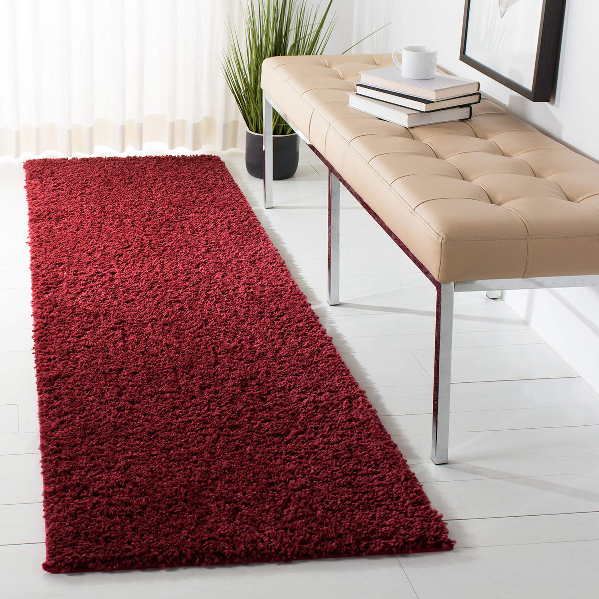 SAFAVIEH August Shag Rug 8'x10', Soft Plush Modern Ivory AUG900C