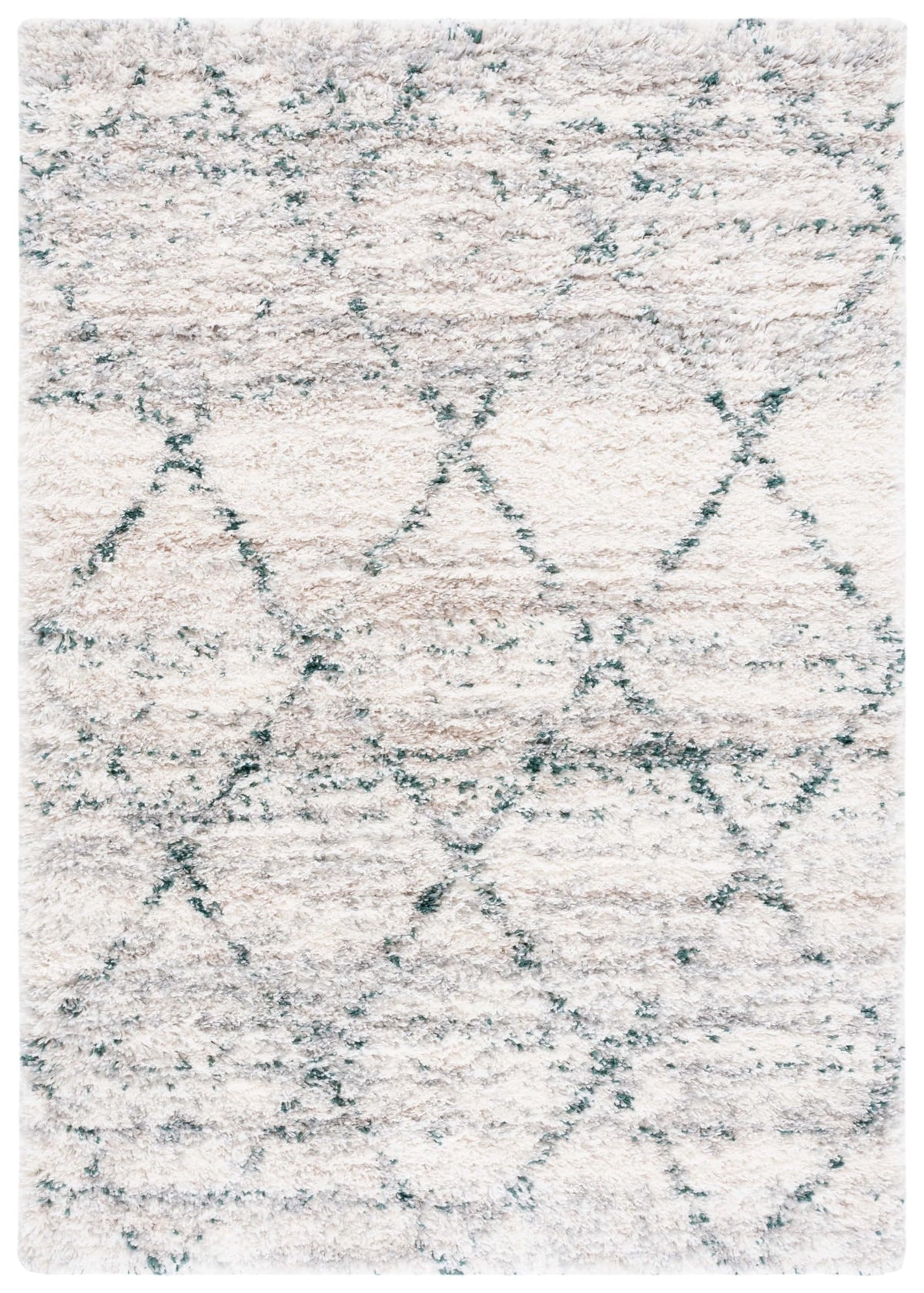 SAFAVIEH Area Rug 8x10 - Fontana Shag Collection - Large - Pink & Ivory, Modern Design, Non-Shedding & Easy Cleaning, Ultra Plush Thick Pile, Ideal for Living Room, Bedroom, Dining Space (FNT886U)