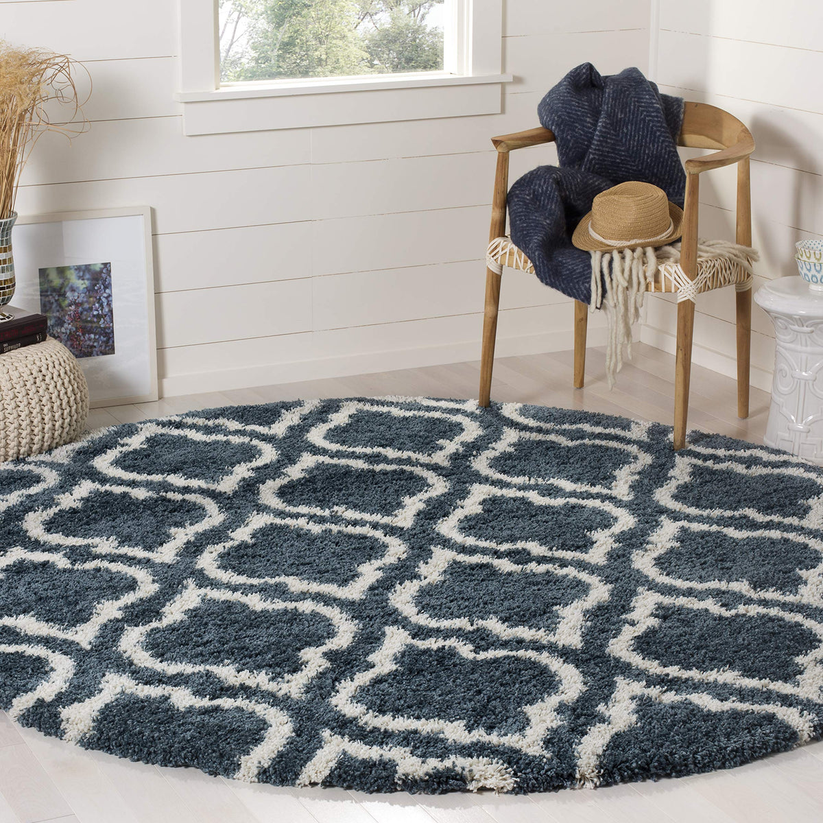 SAFAVIEH Hudson Shag Rug 8x10, Plush Large Multi Ivory & Beige SGH284E