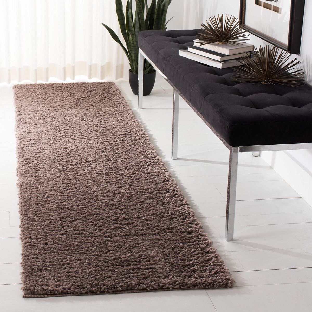 SAFAVIEH August Shag Rug 8'x10', Soft Plush Modern Ivory AUG900C