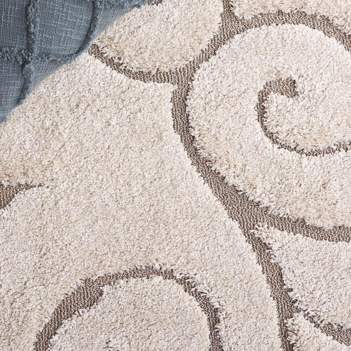 SAFAVIEH Florida Shag Rug 8'x10', Soft Plush Cream & Beige SG455-1113