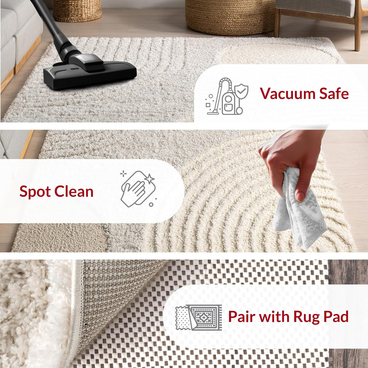 nuLOOM Gloria Beige Abstract Power Loomed Area Rug, 9' x 12'