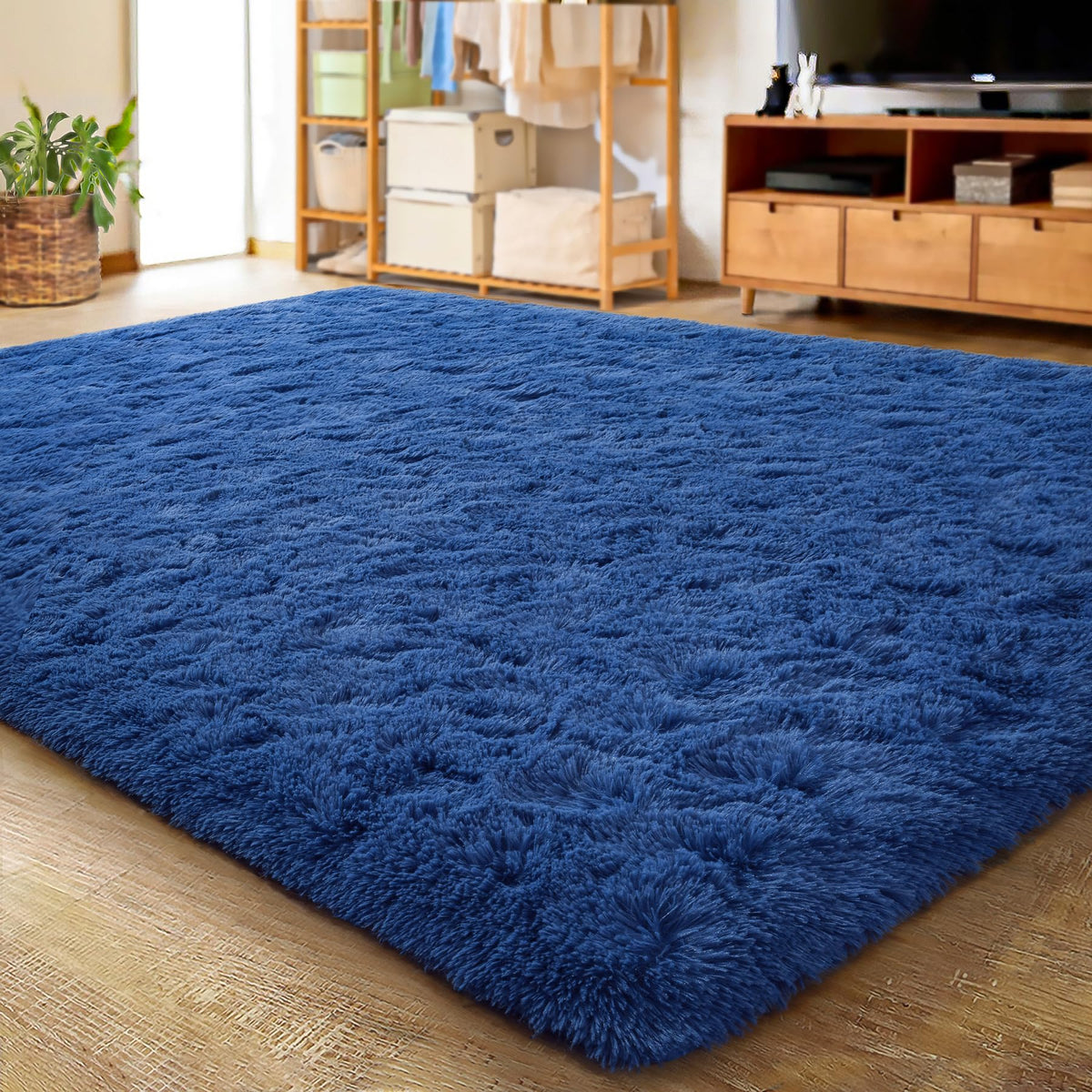 LOCHAS Area Rugs Fluffy Living Room Carpets for Kids Bedroom 6x9, Cream