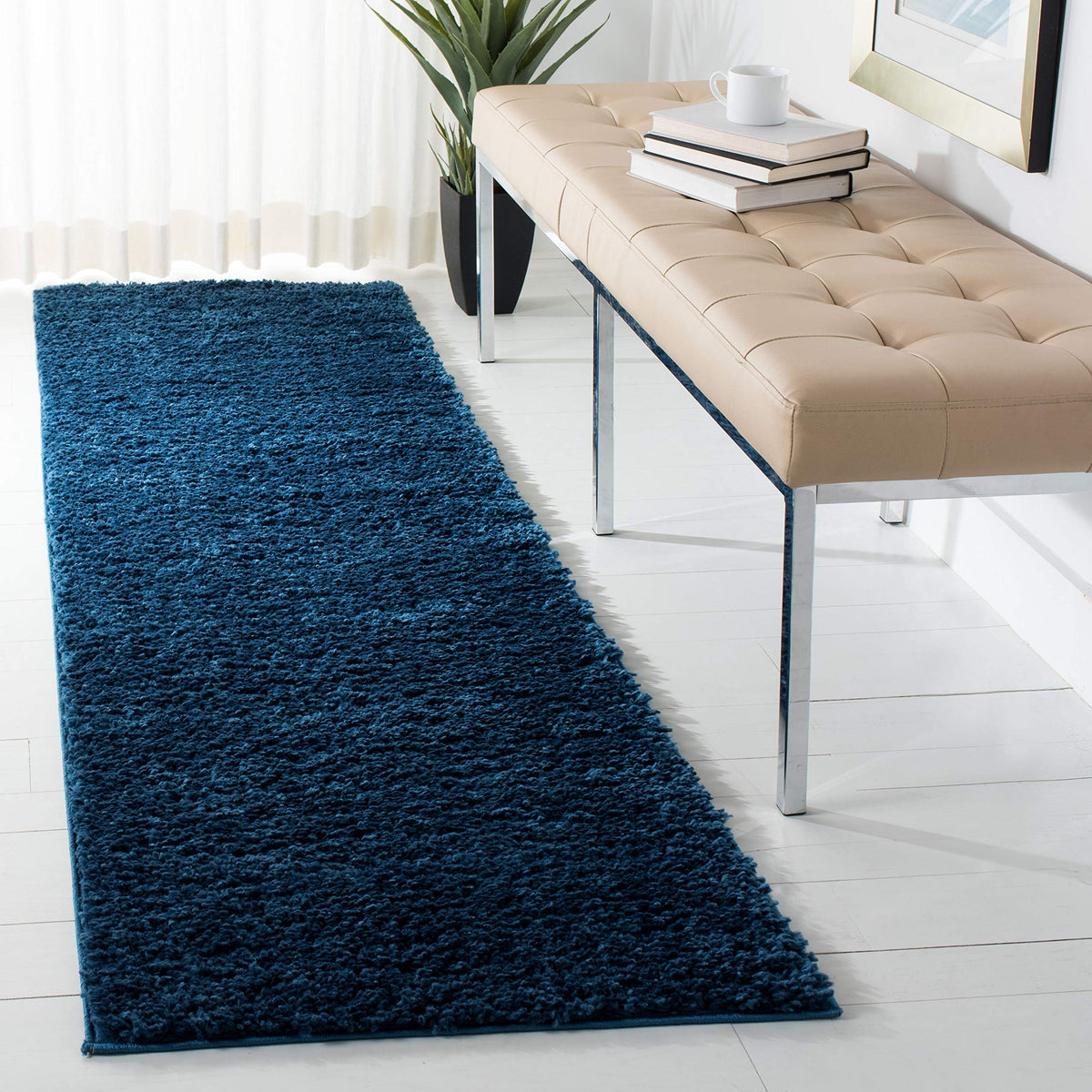 SAFAVIEH August Shag Rug 8'x10', Soft Plush Modern Ivory AUG900C