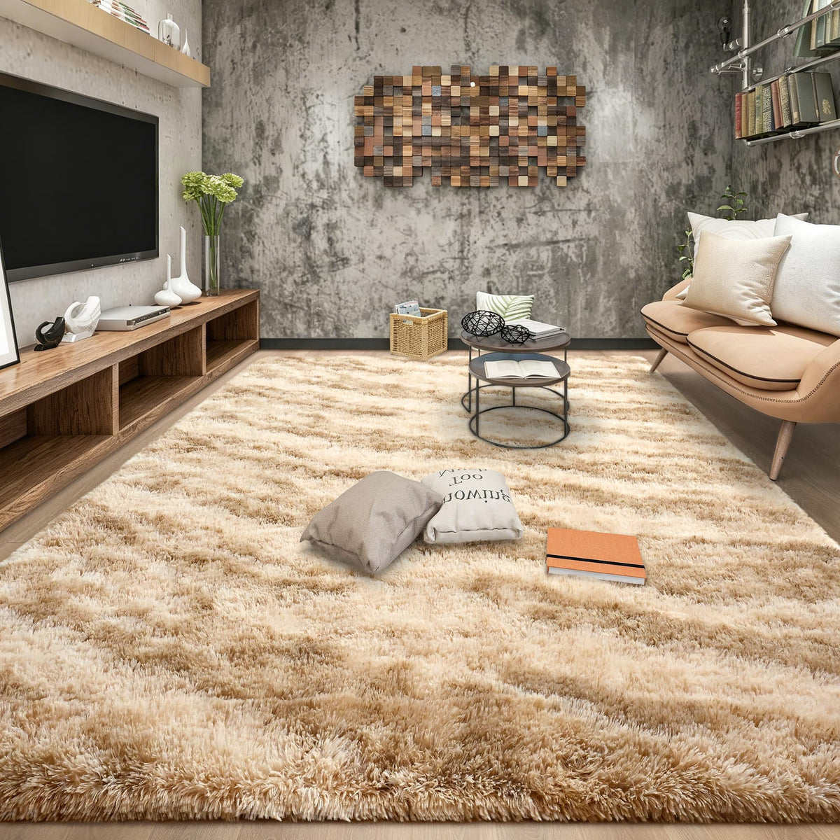 Tepook Fluffy Large Rugs for Living Room, 8x10 Area Rugs for Bedroom