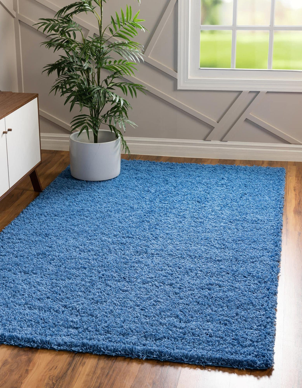 Unique Loom Solid Shag Collection Area Rug (8' x 10' Rectangle, Sandy Brown)