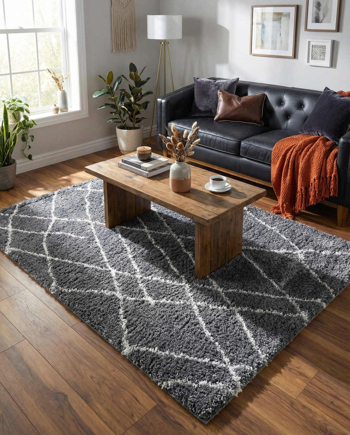 Rugs.com - Soft Touch Shag Rug – 6' 1 x 9' Sage Green Plush Shag Rug – Ultra Soft High Pile Area Rug for Bedroom, Living Room, and Home Office