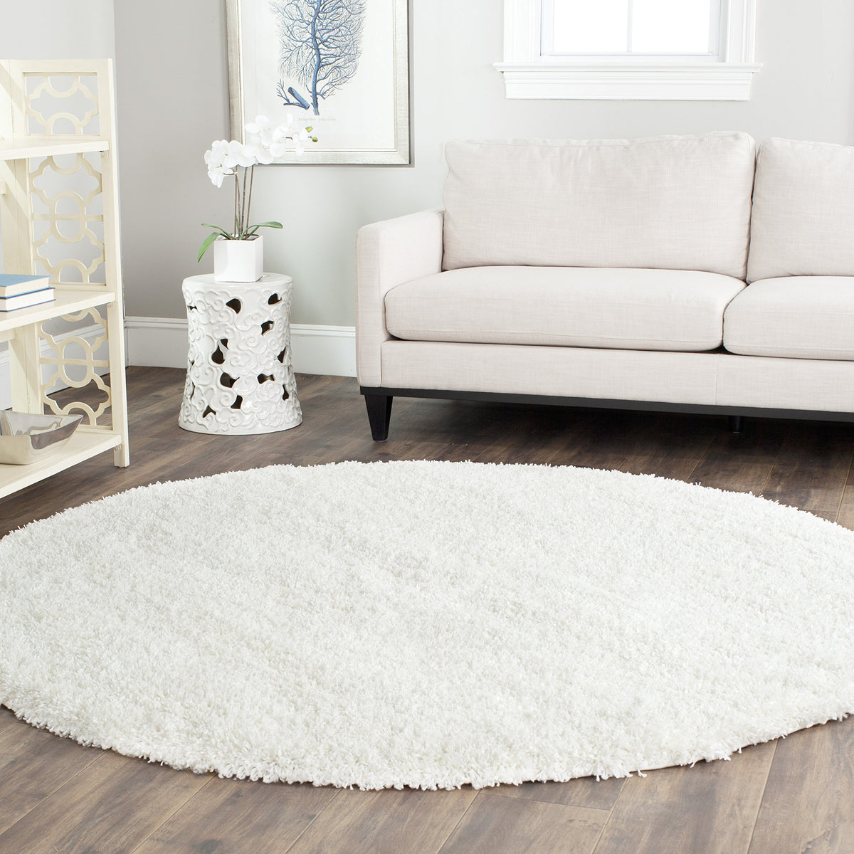 SAFAVIEH Area Rug 8x10 - California Shag Collection - Large - Beige, Non-Shedding & Easy to Clean, Ultra Plush Thick Pile, Ideal for Living Room, Bedroom, Dining Space (SG151-1313)