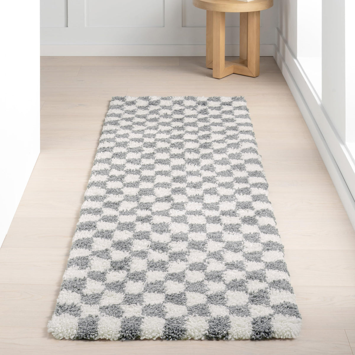nuLOOM Adelaide Beige Checkered Power Loomed Area Rug, 5' x 8'