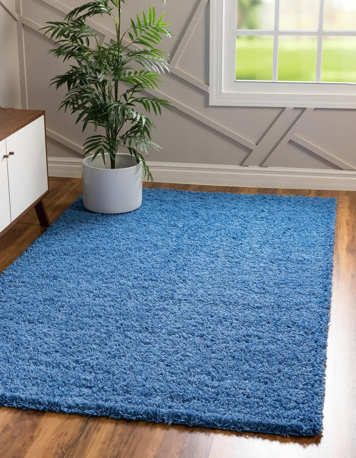Unique Loom Solid Shag Collection Area Rug (8' x 10' Rectangle, Sandy Brown)