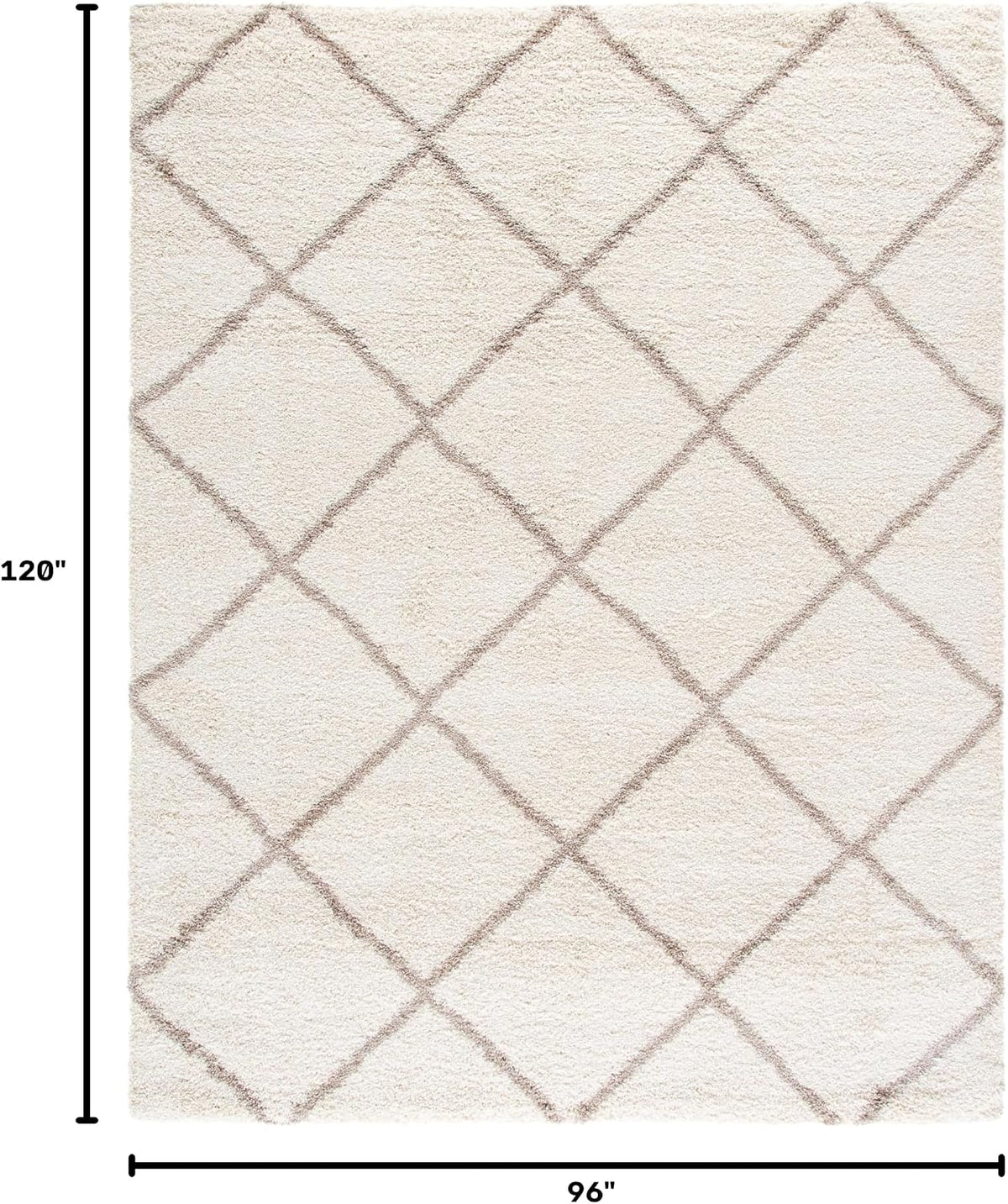 SAFAVIEH Hudson Shag Rug 8'x10', Soft Plush Moroccan Ivory & Beige SGH281D