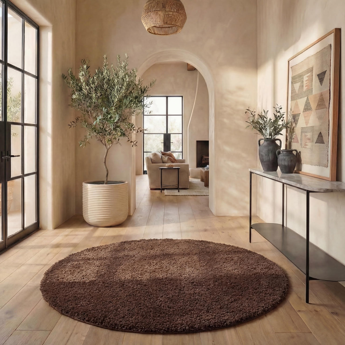 SAFAVIEH Area Rug 8x10 - California Shag Collection - Large - Beige, Non-Shedding & Easy to Clean, Ultra Plush Thick Pile, Ideal for Living Room, Bedroom, Dining Space (SG151-1313)