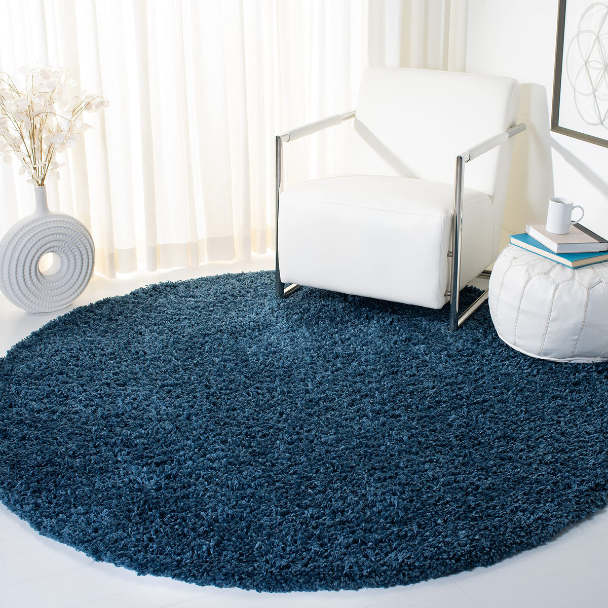 SAFAVIEH August Shag Rug 5'3"x7'6", Soft Plush Modern Ivory AUG200C