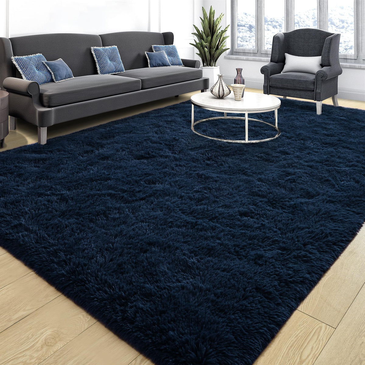 Tepook Fluffy Large Rugs for Living Room, 8x10 Area Rugs for Bedroom