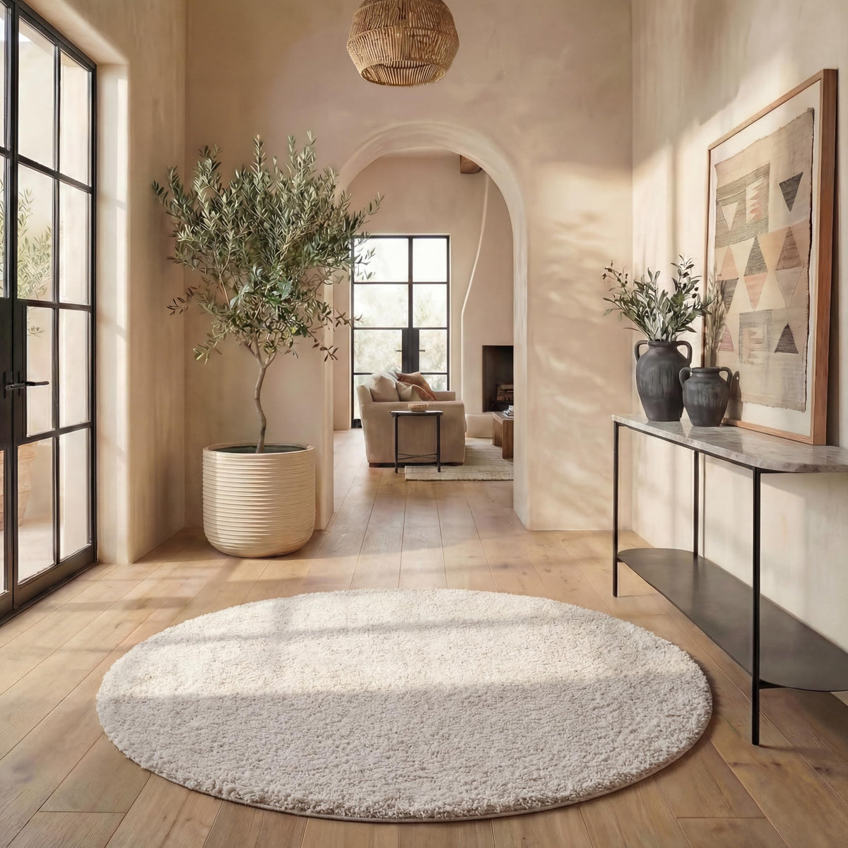 SAFAVIEH August Shag Rug 8'x10', Soft Plush Modern Ivory AUG900C