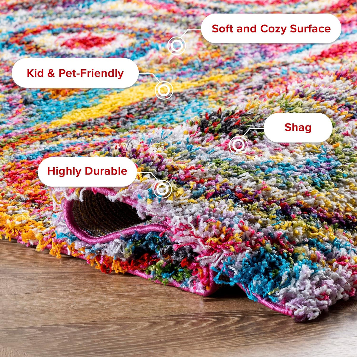 nuLOOM Kindra Multicolor Abstract Power Loomed Area Rug, 4' x 6'