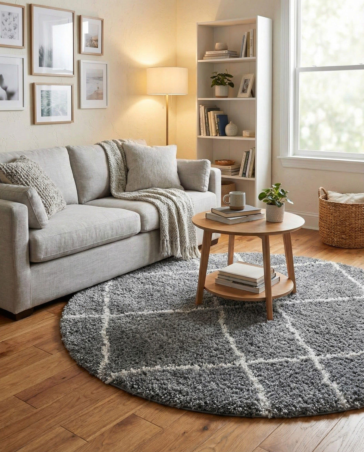 Rugs.com - Soft Touch Shag Rug – 6' 1 x 9' Sage Green Plush Shag Rug – Ultra Soft High Pile Area Rug for Bedroom, Living Room, and Home Office