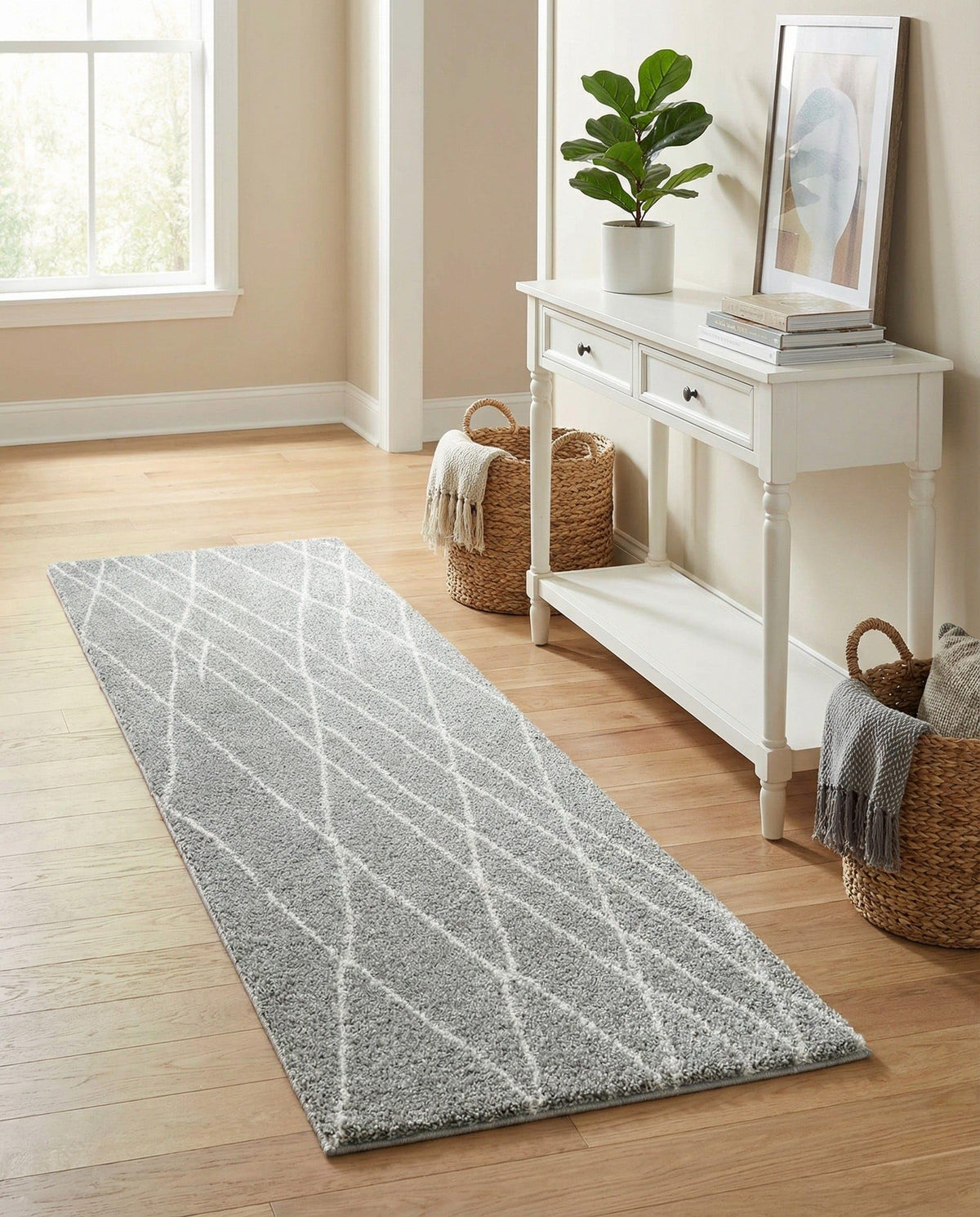Rugs.com - Soft Touch Shag Rug – 6' 1 x 9' Sage Green Plush Shag Rug – Ultra Soft High Pile Area Rug for Bedroom, Living Room, and Home Office