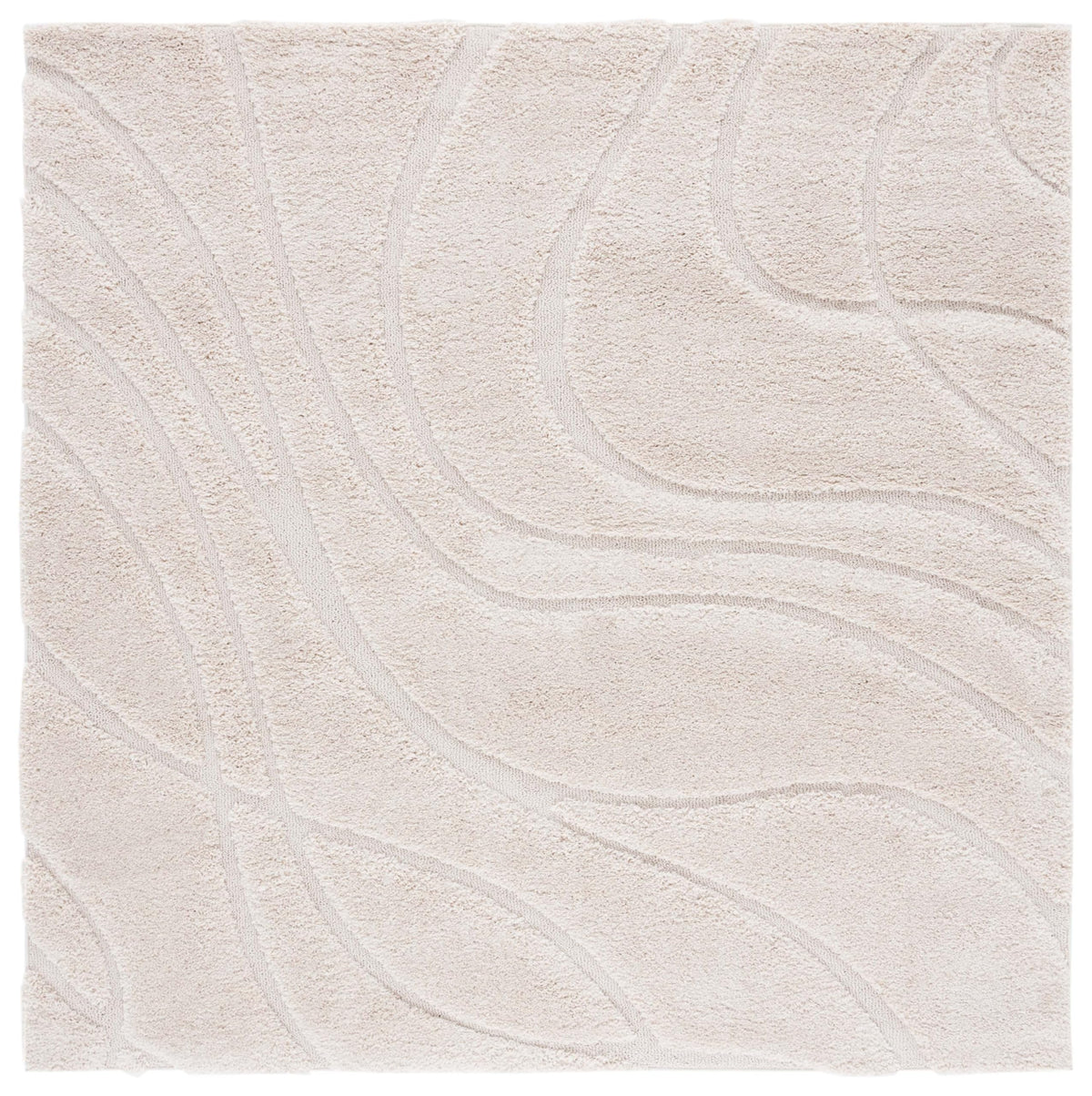 SAFAVIEH Florida Shag Rug 6'x9', Soft Plush Modern Cream & Beige SG471-1113