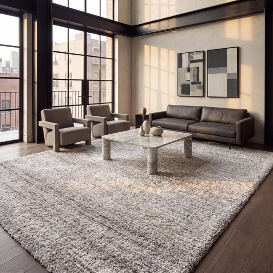 SAFAVIEH Hudson Shag Rug 10x14, Plush X-Large Ivory & Grey SGH295B