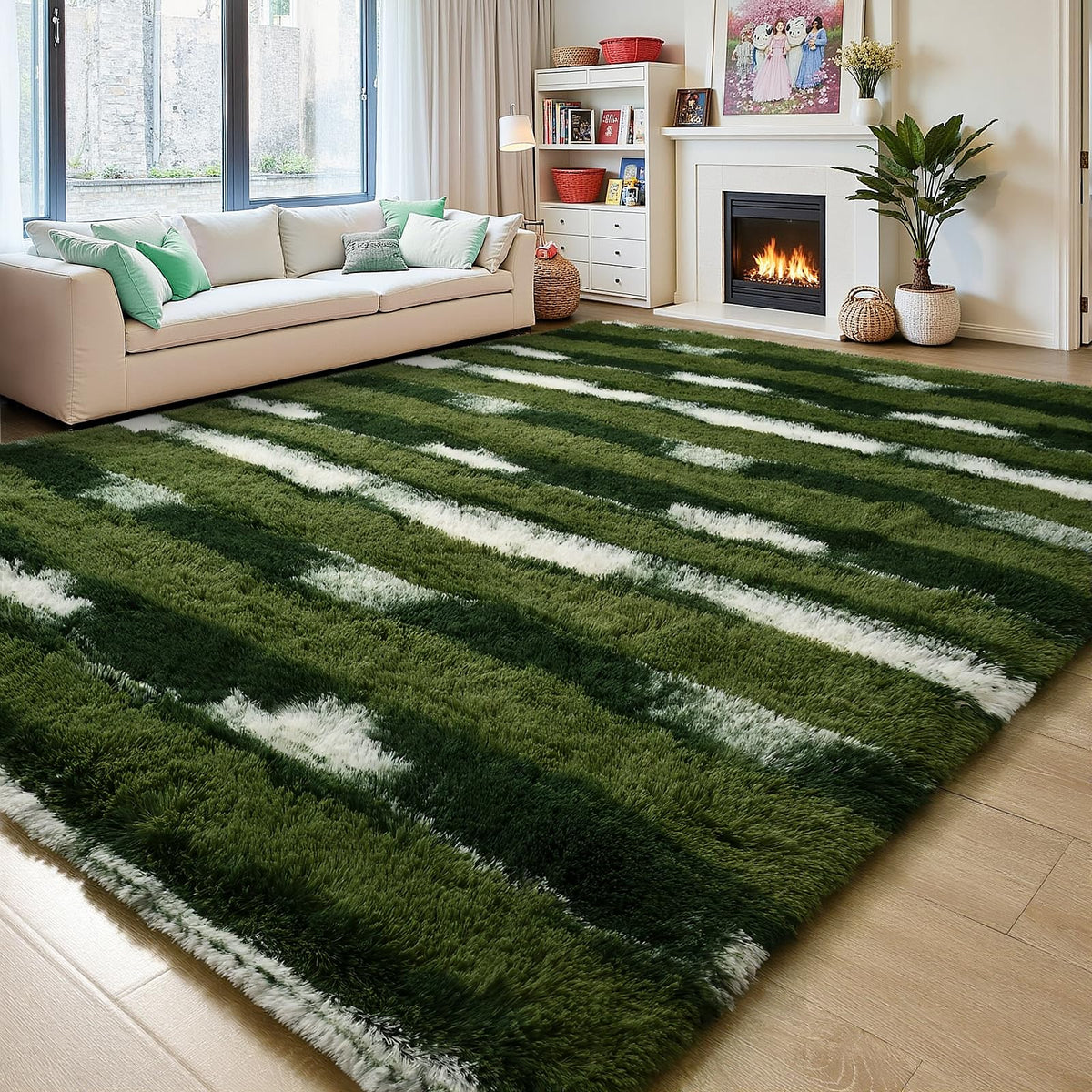 5x7 Plush Burgundy Red Area Rug