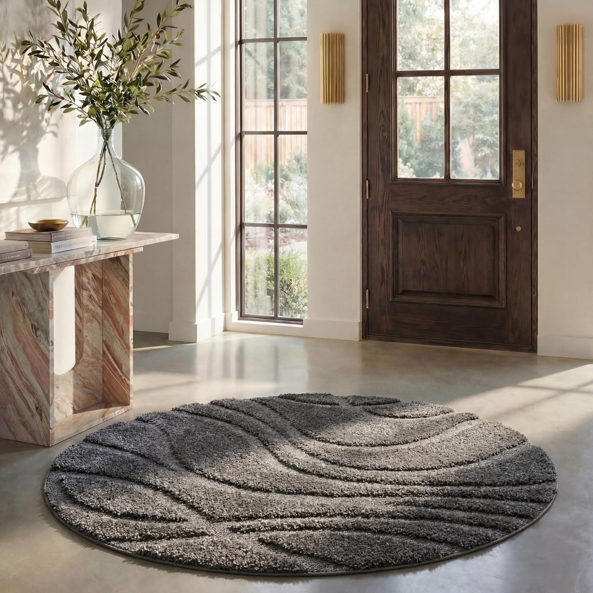 SAFAVIEH Florida Shag Rug 6'x9', Soft Plush Modern Cream & Beige SG471-1113
