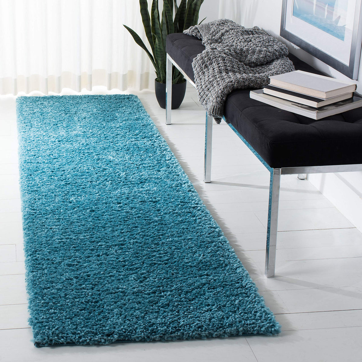 SAFAVIEH August Shag Rug 8'x10', Soft Plush Modern Ivory AUG900C