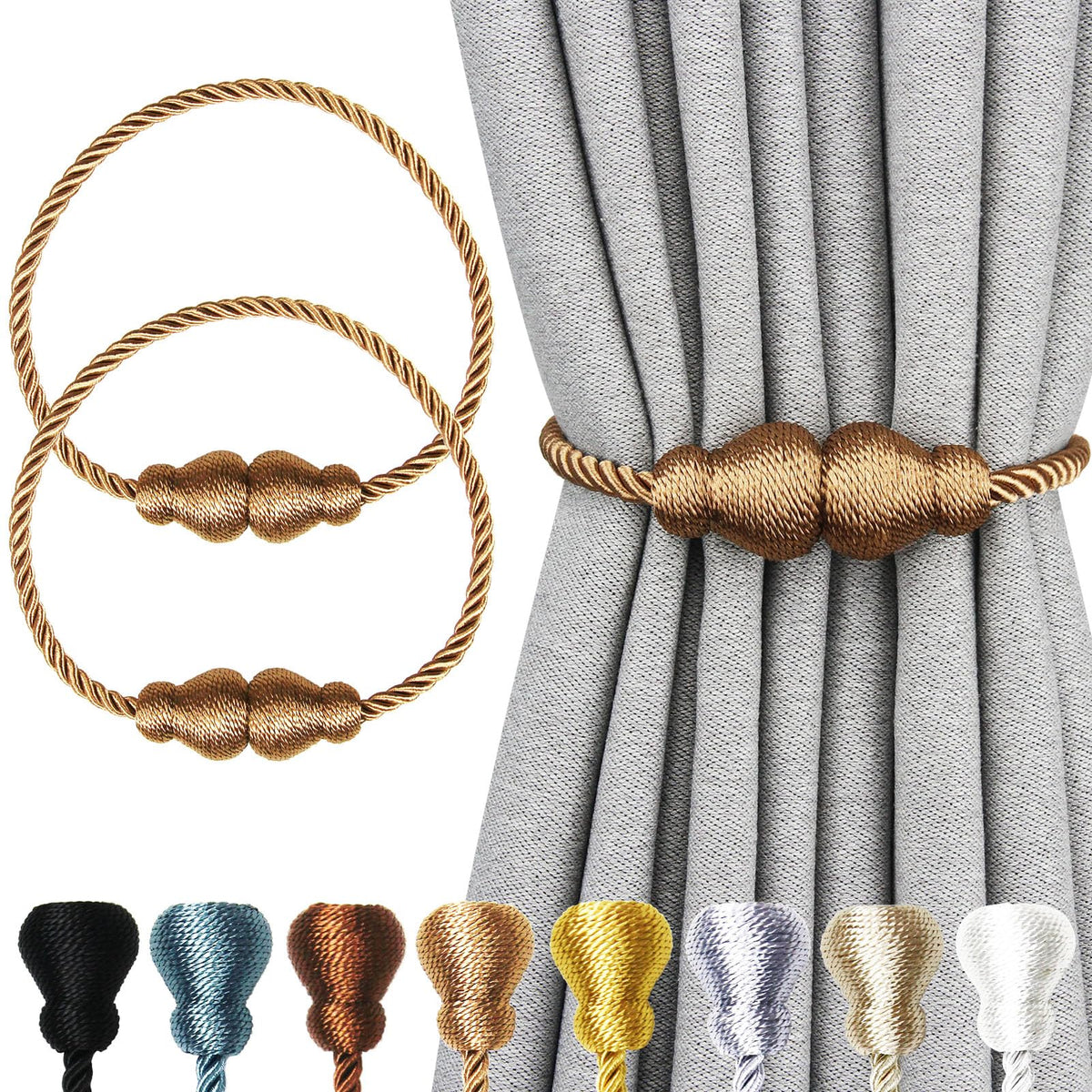 Magnetic Curtain Tiebacks Decorative Curtain Holders for Drapes Nieffeiy