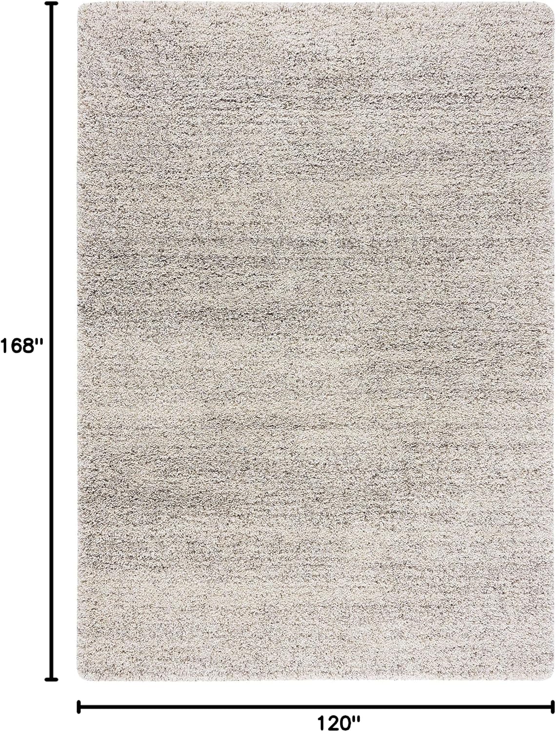 SAFAVIEH Hudson Shag Rug 10x14, Plush X-Large Ivory & Grey SGH295B