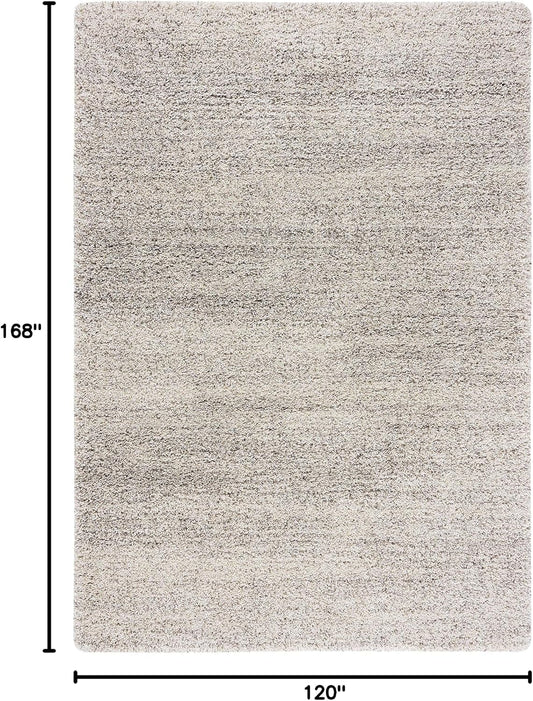 SAFAVIEH Hudson Shag Rug 10x14, Plush X-Large Ivory & Grey SGH295B