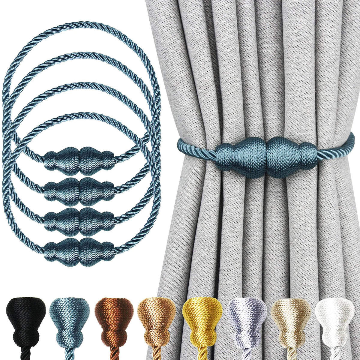 Magnetic Curtain Tiebacks Decorative Curtain Holders for Drapes Nieffeiy