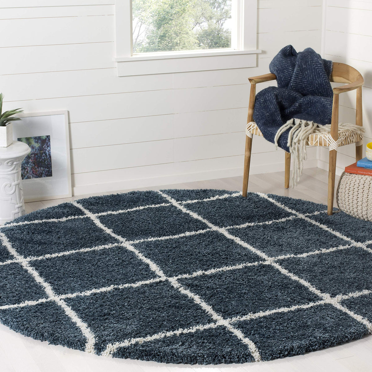 SAFAVIEH Hudson Shag Rug 8'x10', Soft Plush Moroccan Ivory & Beige SGH281D