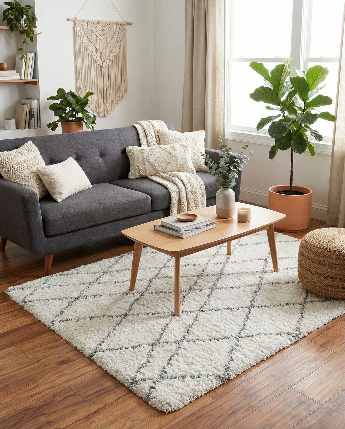 Rugs.com - Soft Touch Shag Rug – 6' 1 x 9' Sage Green Plush Shag Rug – Ultra Soft High Pile Area Rug for Bedroom, Living Room, and Home Office