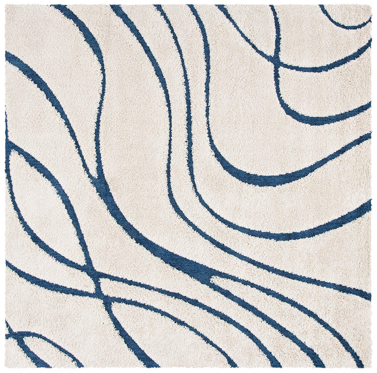 SAFAVIEH Florida Shag Rug 6'x9', Soft Plush Modern Cream & Beige SG471-1113