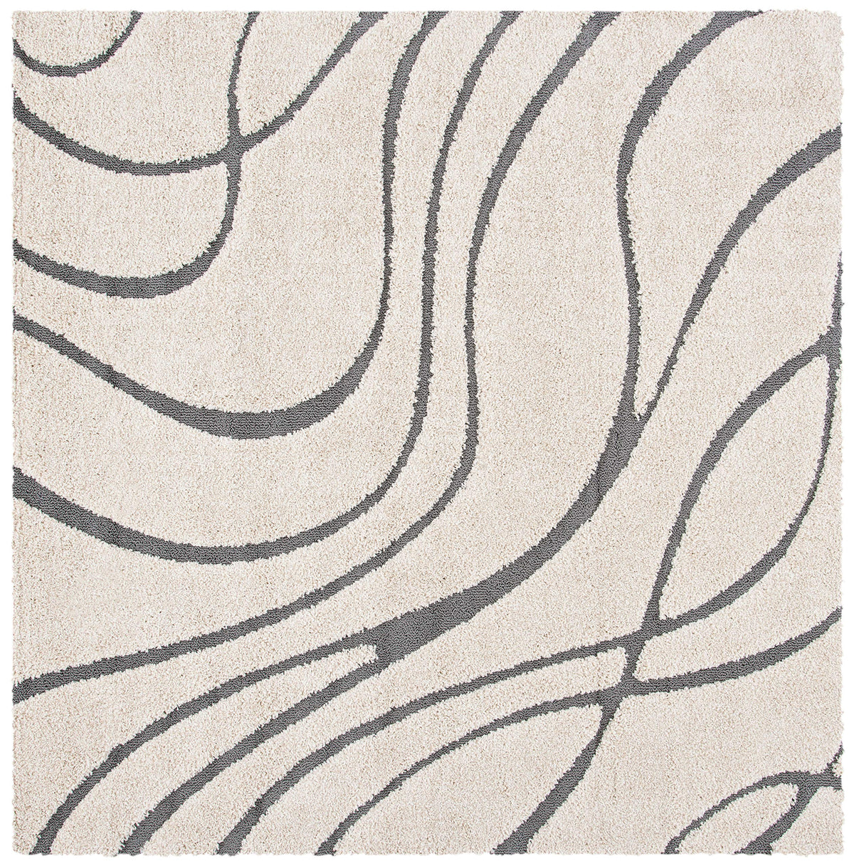 SAFAVIEH Florida Shag Rug 6'x9', Soft Plush Modern Cream & Beige SG471-1113