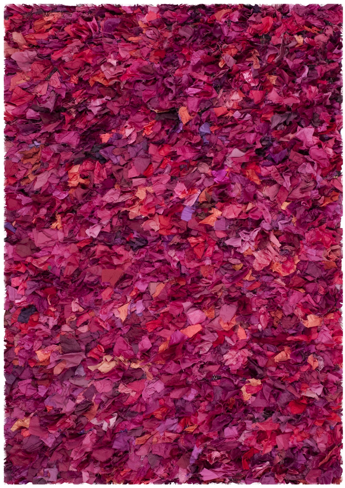 SAFAVIEH Rio Shag Collection Area Rug - 5' x 8', Creme, Handmade Decorative, 3.5-inch Thick Ideal for High Traffic Areas in Living Room, Bedroom (SG951W)