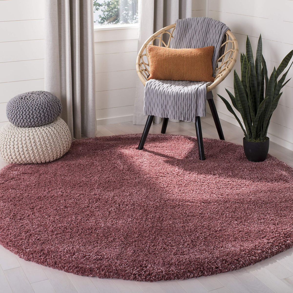 SAFAVIEH Area Rug 8x10 - California Shag Collection - Large - Beige, Non-Shedding & Easy to Clean, Ultra Plush Thick Pile, Ideal for Living Room, Bedroom, Dining Space (SG151-1313)