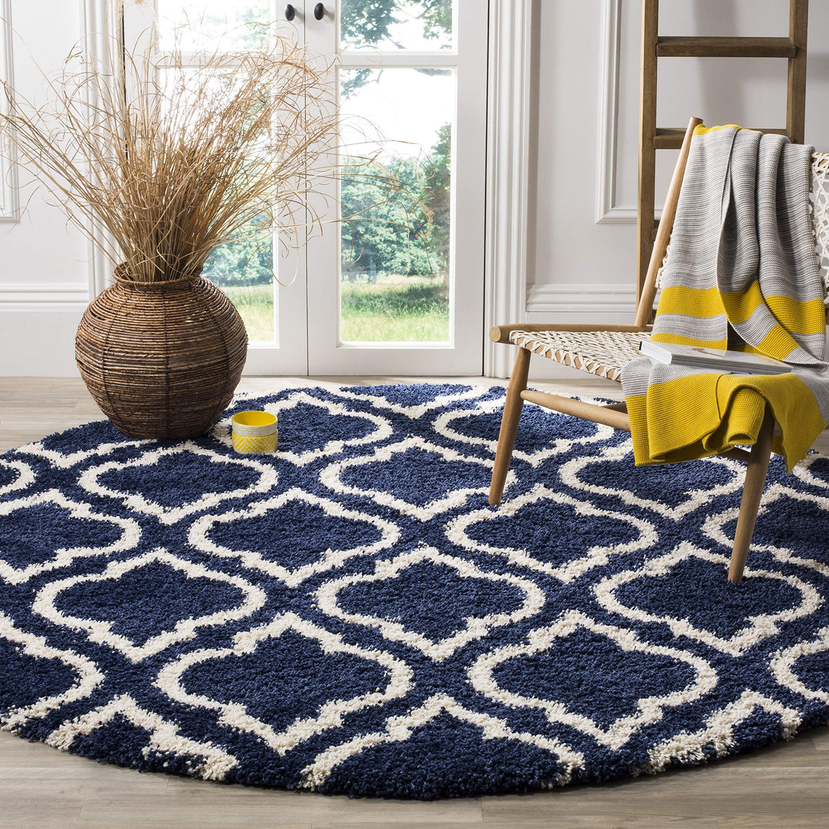 SAFAVIEH Hudson Shag Rug 8x10, Plush Large Multi Ivory & Beige SGH284E