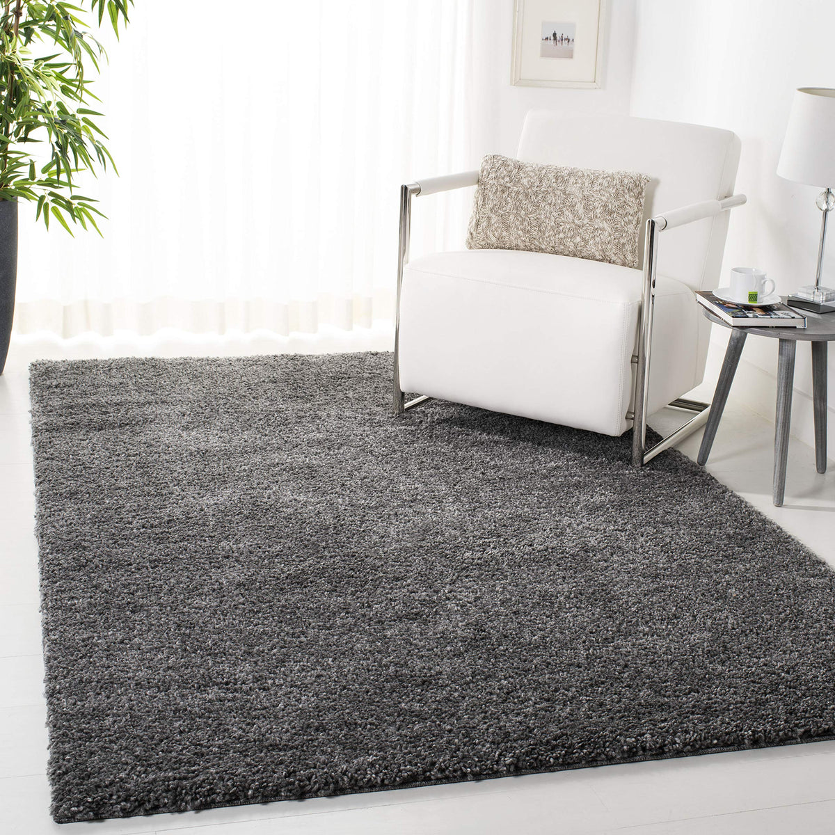 SAFAVIEH August Shag Rug 8'x10', Soft Plush Modern Ivory AUG900C