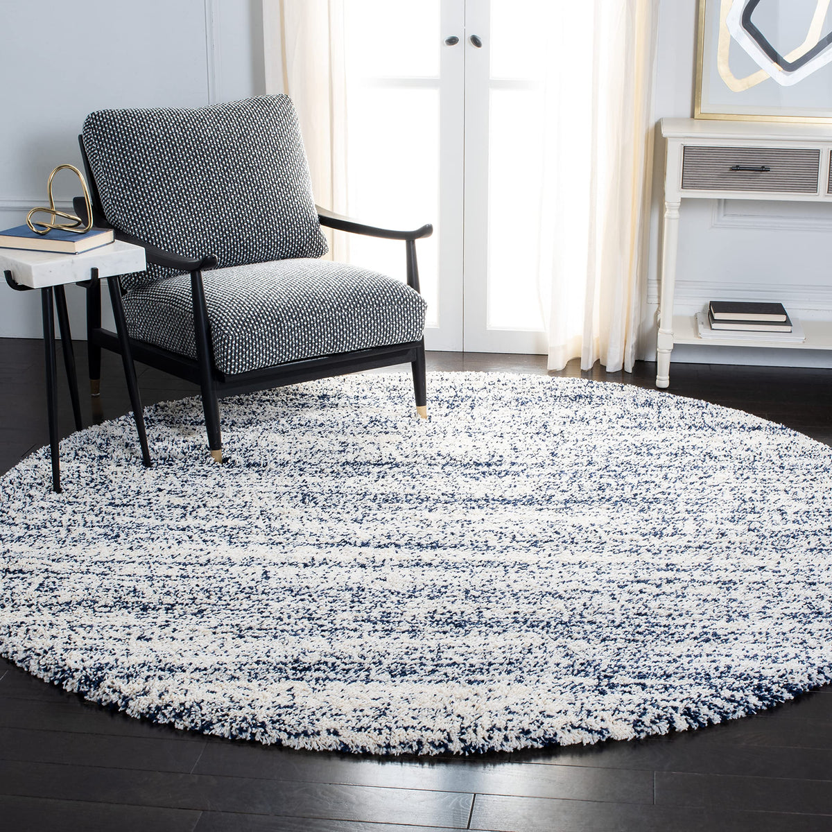 SAFAVIEH Hudson Shag Rug 10x14, Plush X-Large Ivory & Grey SGH295B