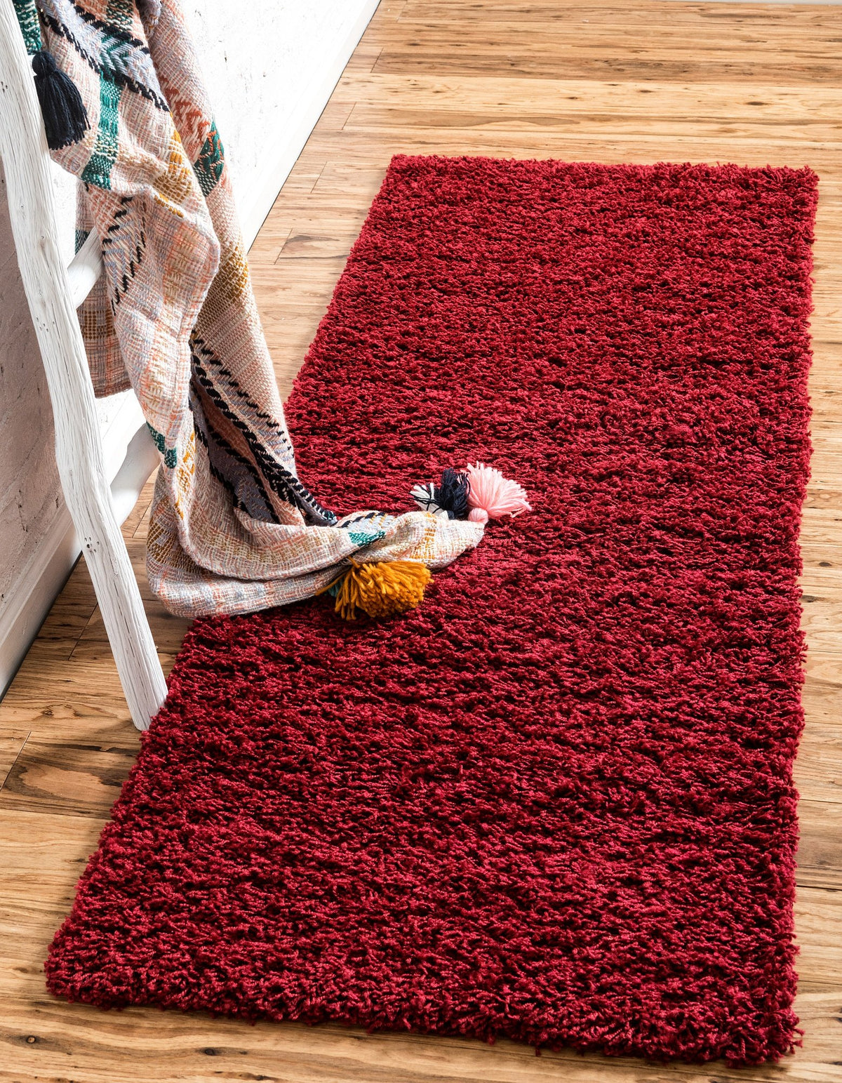 Unique Loom Solid Shag Collection Area Rug (8' x 10' Rectangle, Sandy Brown)