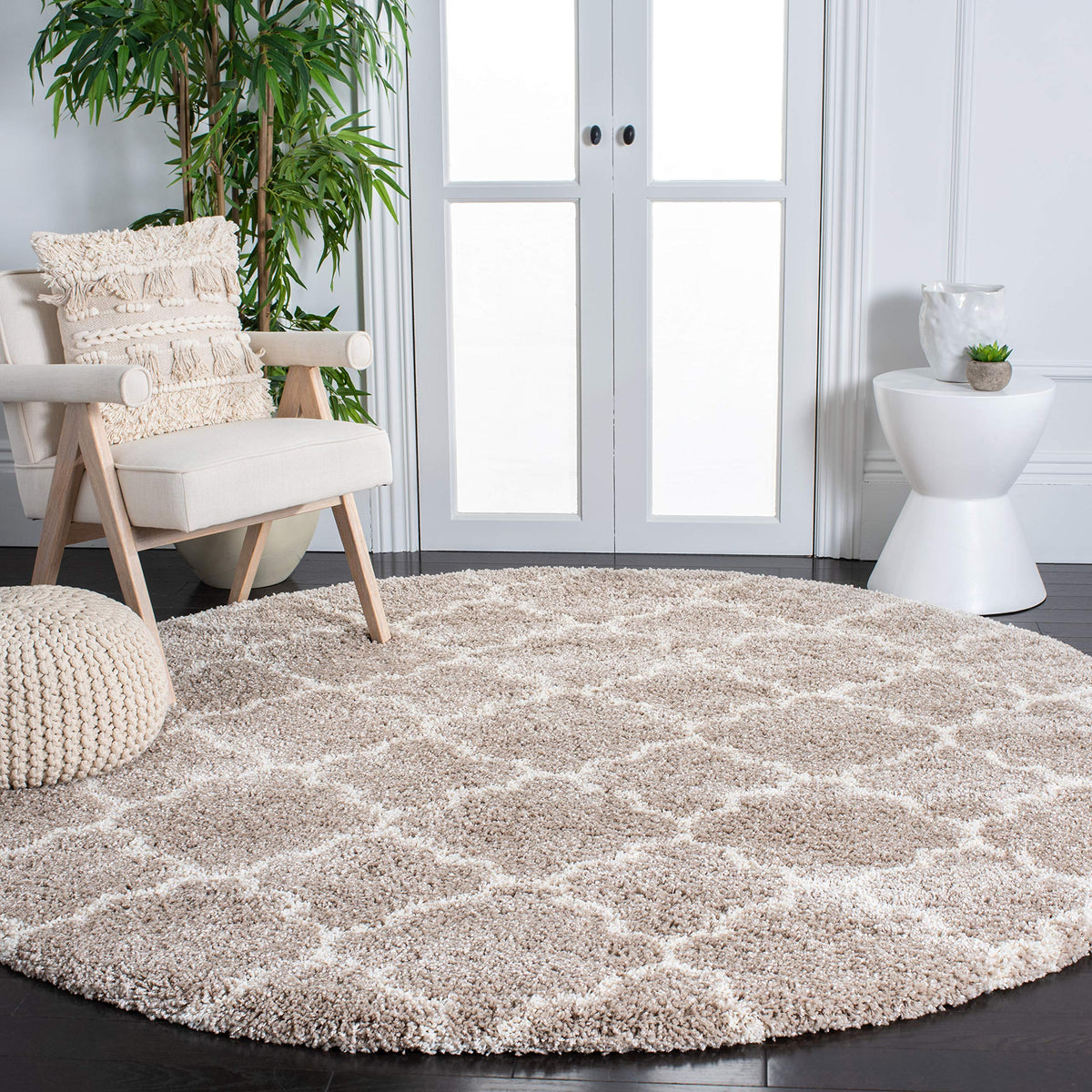 SAFAVIEH Hudson Shag Rug 9'x12', Soft Plush Modern Navy & Ivory SGH282C