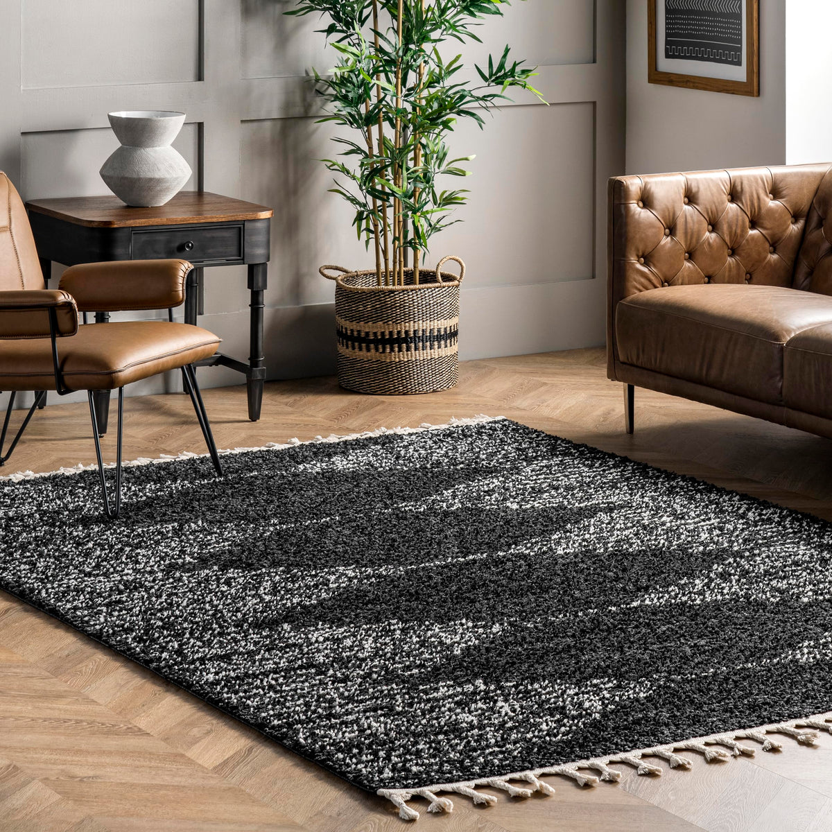 nuLOOM Bria Off White Diamond Power Loomed Area Rug, Oval 3' x 5'
