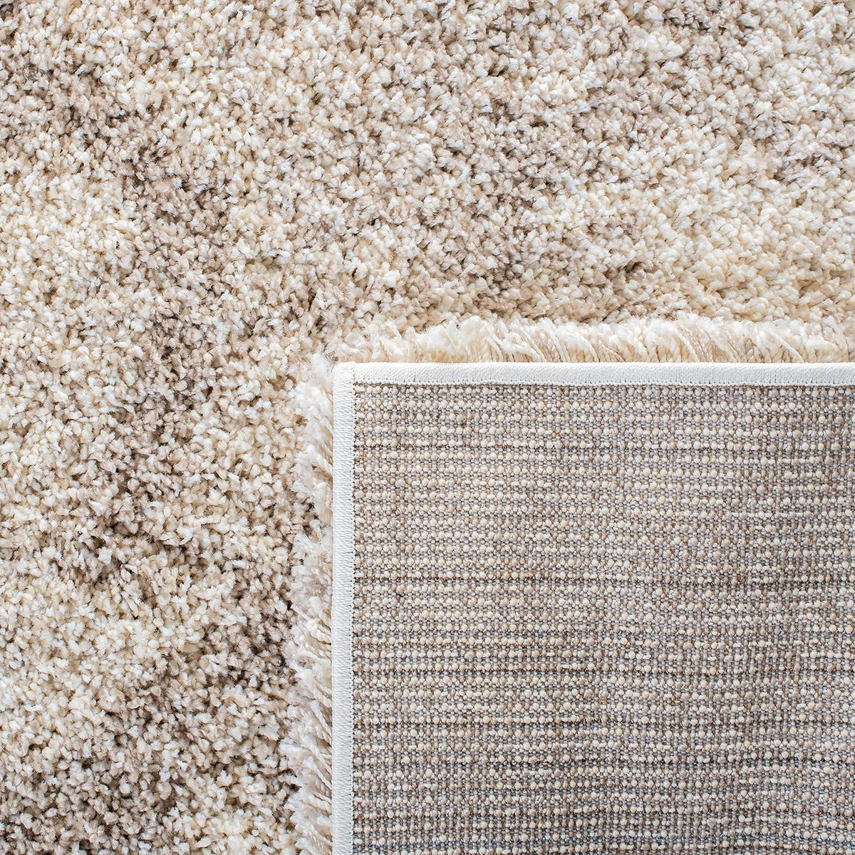 SAFAVIEH Hudson Shag Rug 8x10, Plush Large Multi Ivory & Beige SGH284E