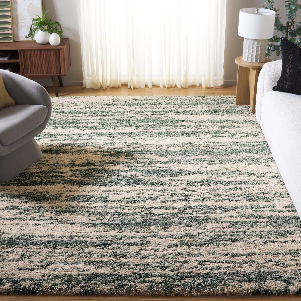 SAFAVIEH Hudson Shag Rug 9x12, Large Ivory & Beige SGH206B