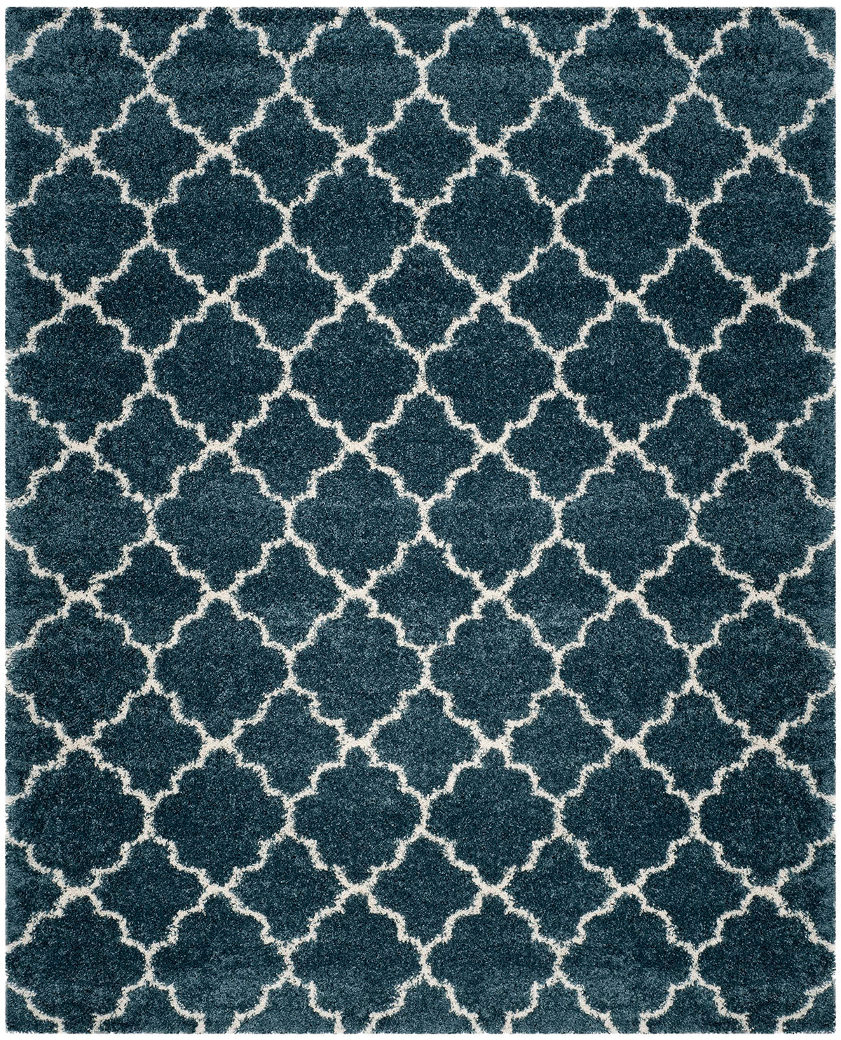 SAFAVIEH Hudson Shag Rug 9'x12', Soft Plush Modern Navy & Ivory SGH282C