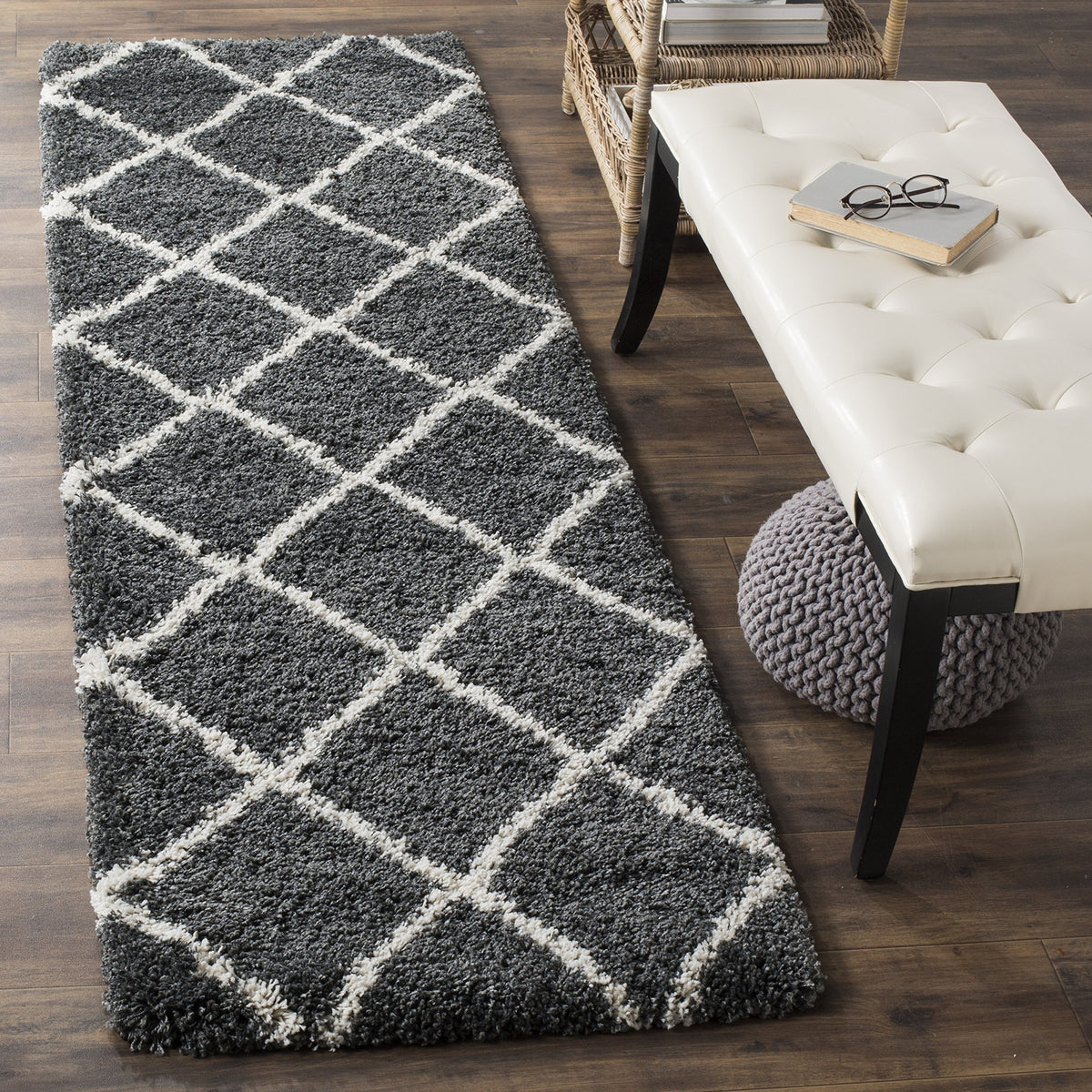 SAFAVIEH Hudson Shag Rug 8'x10', Soft Plush Moroccan Ivory & Beige SGH281D