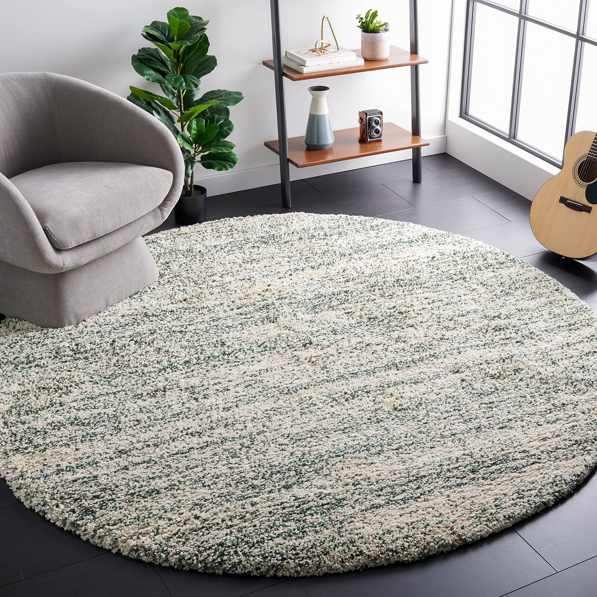 SAFAVIEH Hudson Shag Rug 10x14, Plush X-Large Ivory & Grey SGH295B