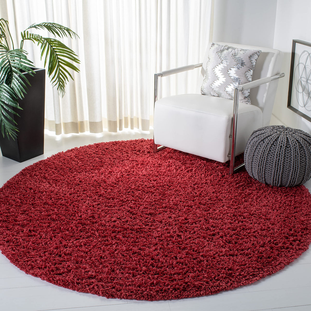 SAFAVIEH August Shag Rug 5'3"x7'6", Soft Plush Modern Ivory AUG200C