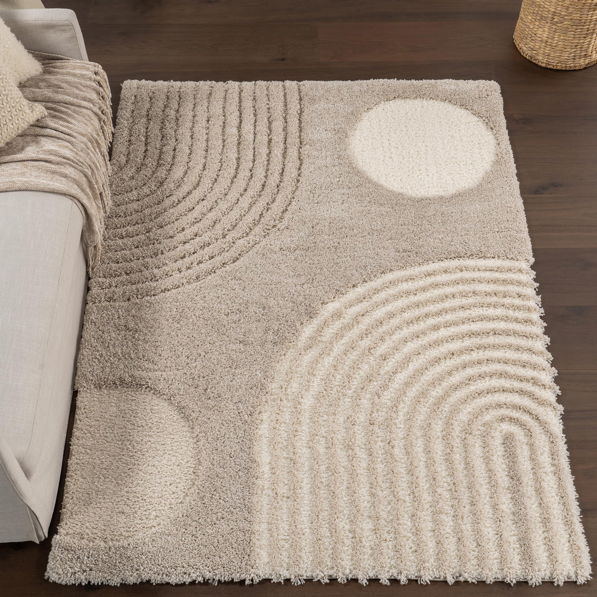 nuLOOM Gloria Beige Abstract Power Loomed Area Rug, 9' x 12'